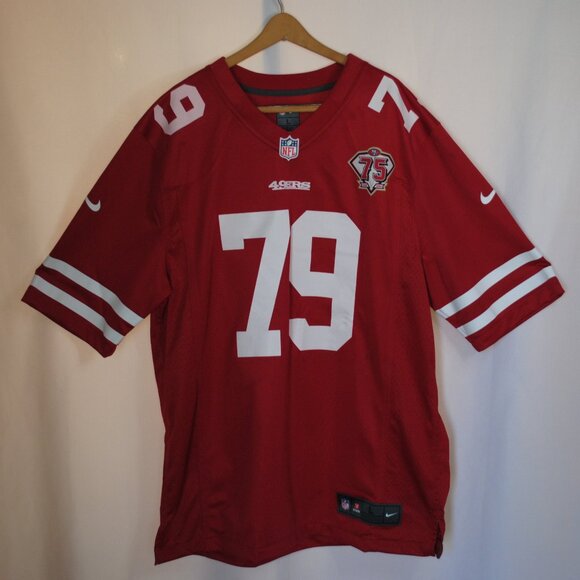 San Francisco 49ers 75th ANNIVERSARY MEN'S JERSEY (L)  NAME ERROR - Picture 1 of 7